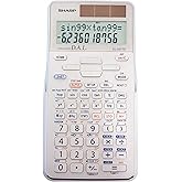 Sharp EL-531TGBDW 12-Digit Engineering/Scientific Calculator with Protective Hard Cover, Battery and Solar Hybrid Powered LCD Display, Great for Students and Professionals, Silver
