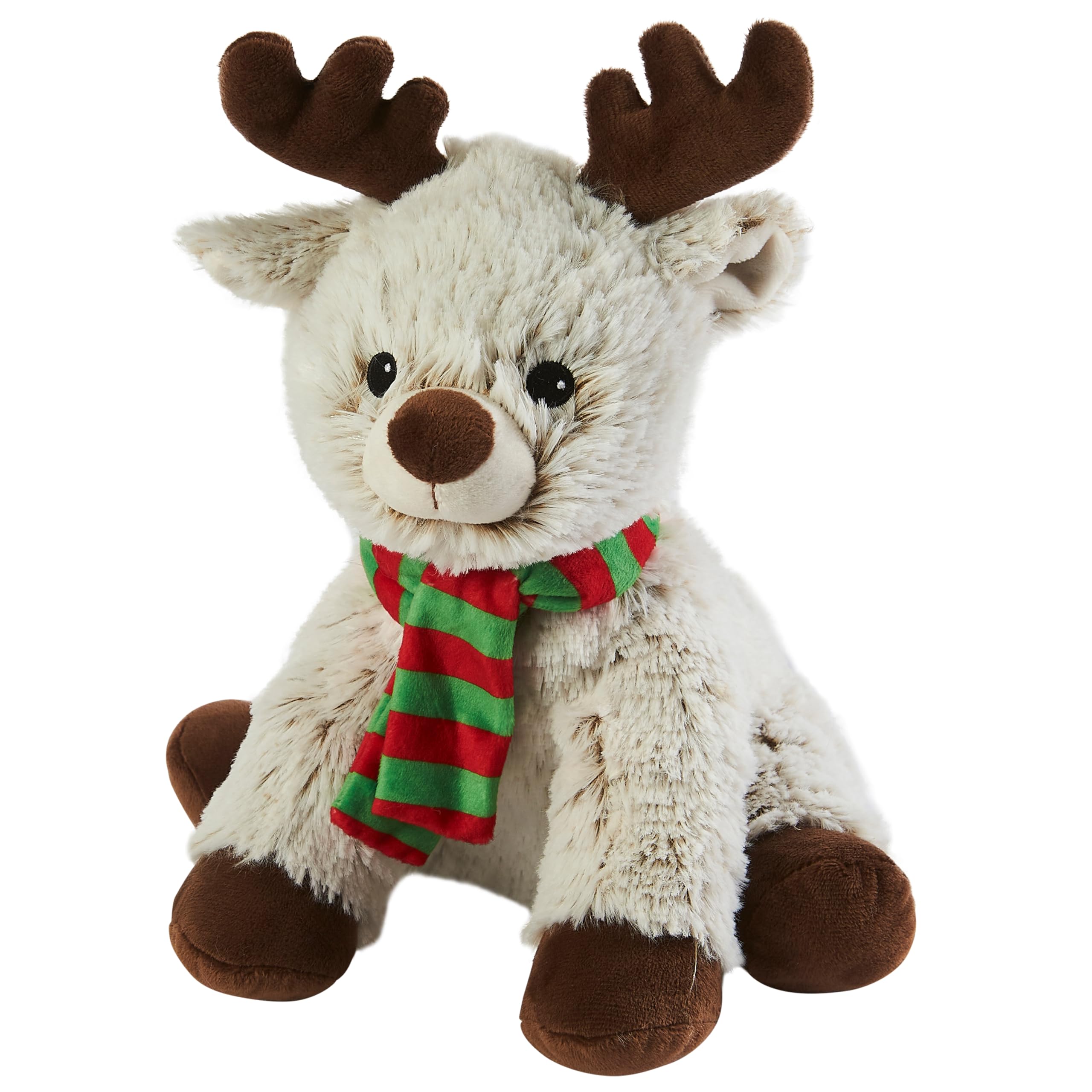 Warmies Plush Marshmallow Reindeer Microwavable Weighted Teddy with French Lavender Scent, Hot or Cold for Cool Relaxation and Warm Relief
