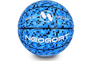 NEOGOAT Kids Youth Size 4/5 Basketball 25.5/27.5",Durable High-Bounce Thickened Rubber Youth 25.5/27.5" Basketball Size 4/5 for in & Outdoor Play, for Boys & Girls Gifts(Deflated)