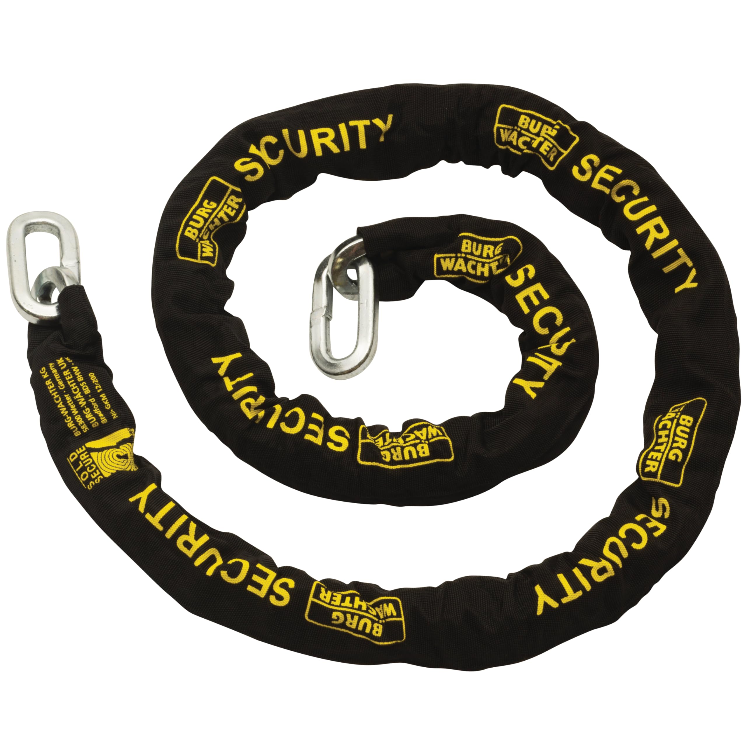 Burg-Wachter GKM 12/200 12mm Sold Secure Diamond & Gold Chain, Black, 2M