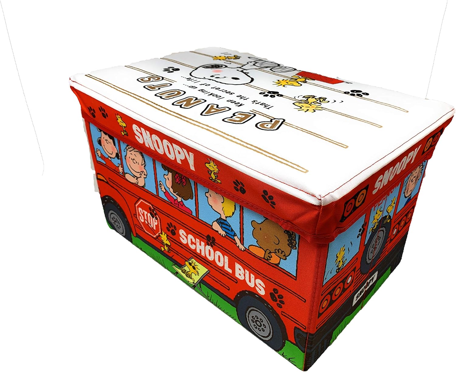 Amazon Co Jp 特大 Snoopy スヌーピー 座れる ふた付 収納box レッド おもちゃ