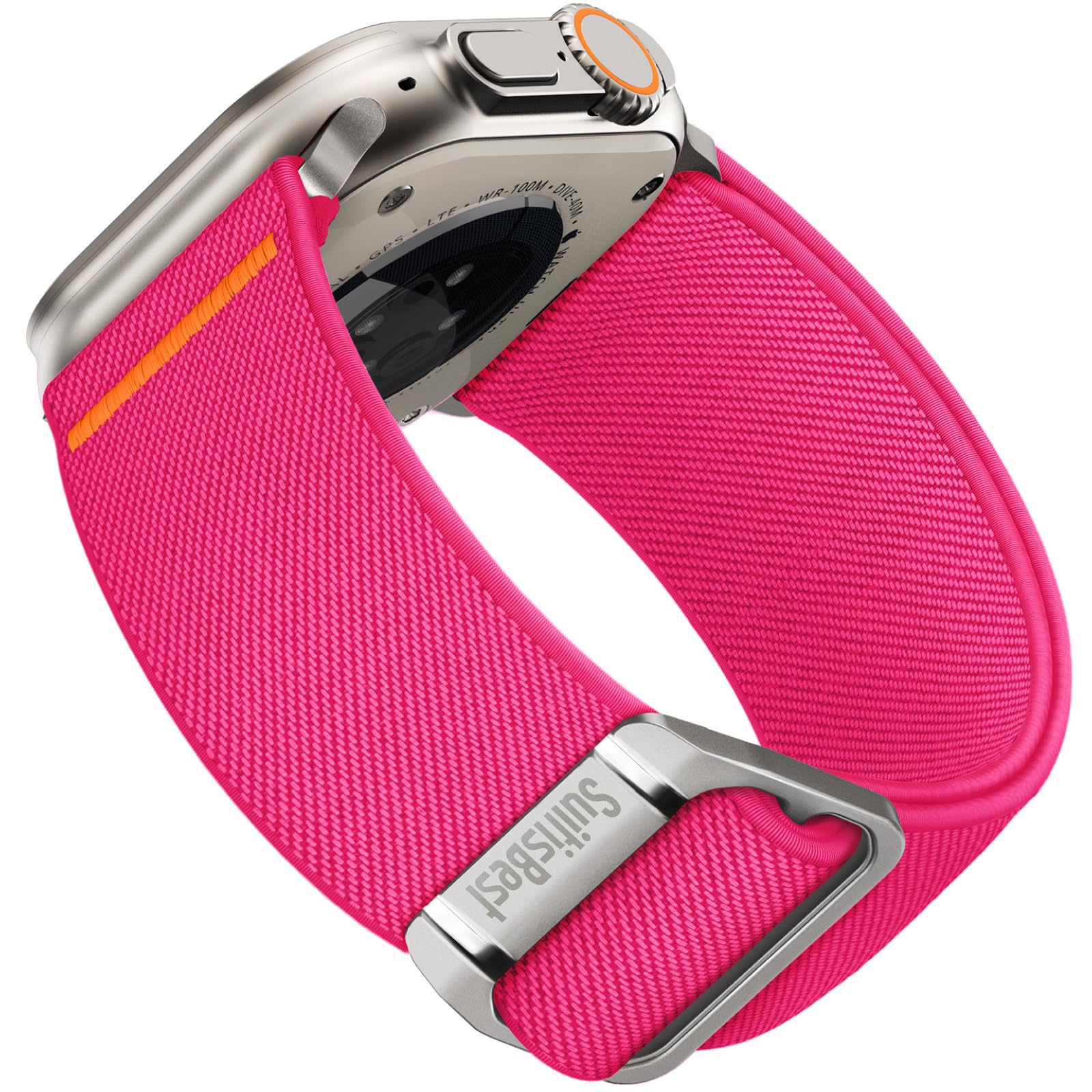 Suitisbest Sport Straps Compatible for Apple Watch Ultra 3/2/1 Straps 49mm 46mm 45mm 44mm 42mm for Men, Wide Stretchy Nylon Solo Loop Band for iWatch Series 11 10 9 8 7 6 5 4 3 2 1 SE3/2/1