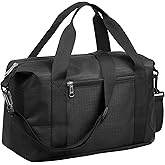 Vorspack Small Gym Bag - 14 Inches Duffle Bag for Travel Lightweight Duffel Bag for Men Women Personal Item Bag Weekender Bag for Travel Sports Gym - Black