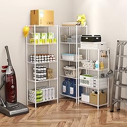 HOMEFORT 5-Shelving Unit, Adjustable Wire