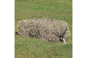 Hay Chix Hay Nets for Horses - Slow Feed 2-Strand Hay Bale Net | Square Bale Horse Hay Net (1 1/4” Holes) | Hay Bags for Horses | Fits 2-String Bales Up to 70 lbs. | Marine-Grade UV Treated Nylon