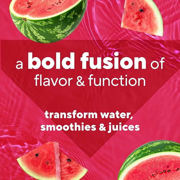 VITAFUSION HYDRABOOST DRINK POWDER PACKETS, ELECTROLYTES SUPPORT DAILY HYDRATION, VITAMINS SUPPORT CELLULAR ENERGY & IMMUNE HEALTH, PREBIOTIC FIBER SUPPORTS GUT HEALTH, WATERMELON BLAST, 15 STICKS