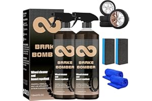 OMAKY 120ML Brake Bomber Cleaner Powerful Non-Acid Wheel Cleaner, Perfect for Cleaning Wheels and Tires, Car Rim Cleaner & Brake Dust Remover,Automobile Wheel Cleaner（2pcs）