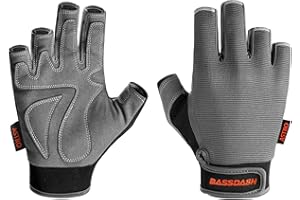 BASSDASH Astro Fishing Gloves Men’s Women’s Fingerless Gloves for Game Fishing Kayaking Paddling Sailing MTB
