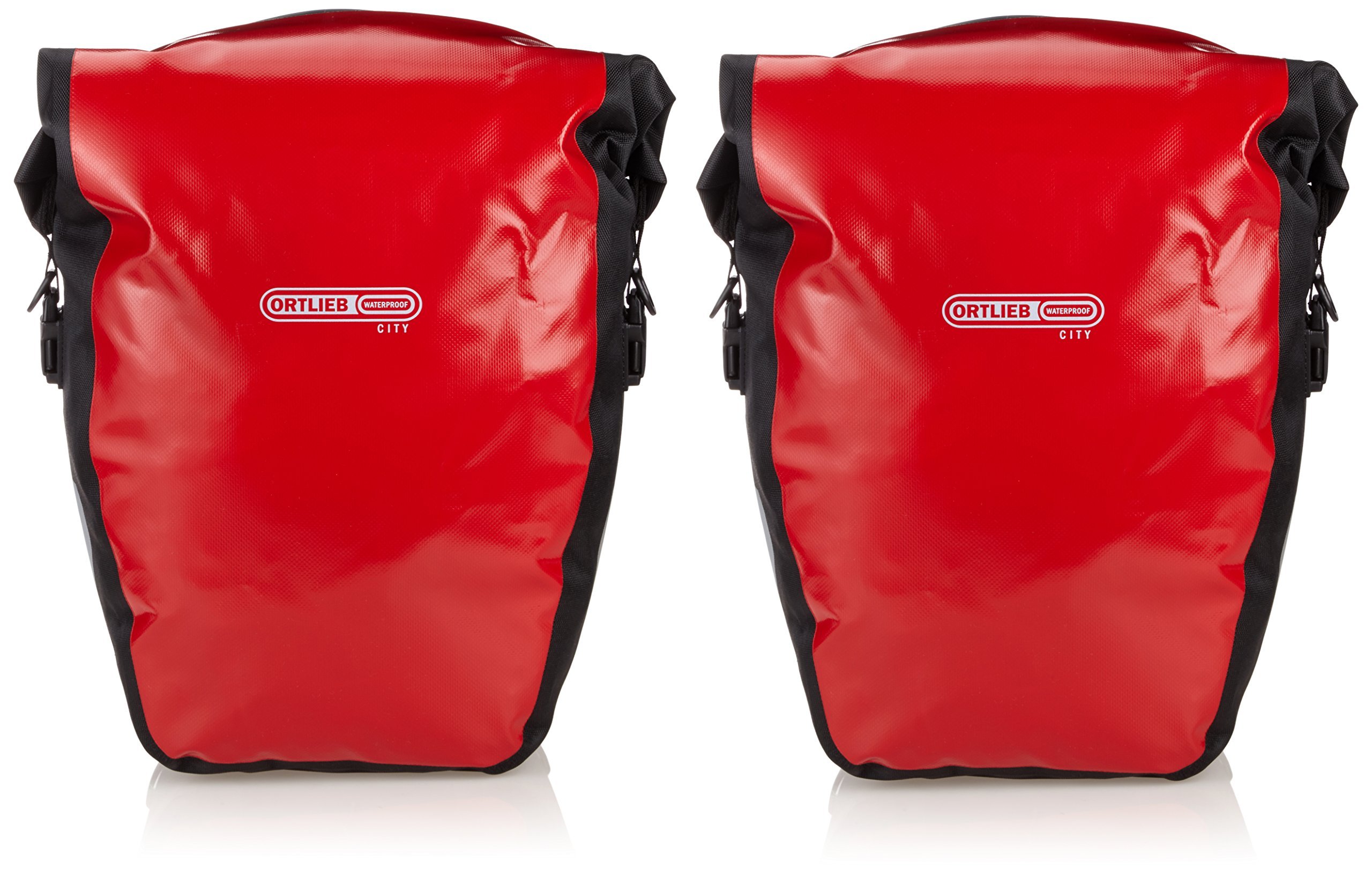 Photo 1 of Ortlieb Back-Roller City Bicycle Bag (1 Pair) - Black/Red, 40 Litre