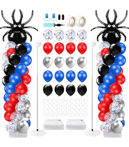 10 Inch Cake Circles 196-Piece Halloween Balloon Garland Kit - Pink Black Orange Spider Ghost Foil Balloons For Party Decor Halloween Balloon Arch