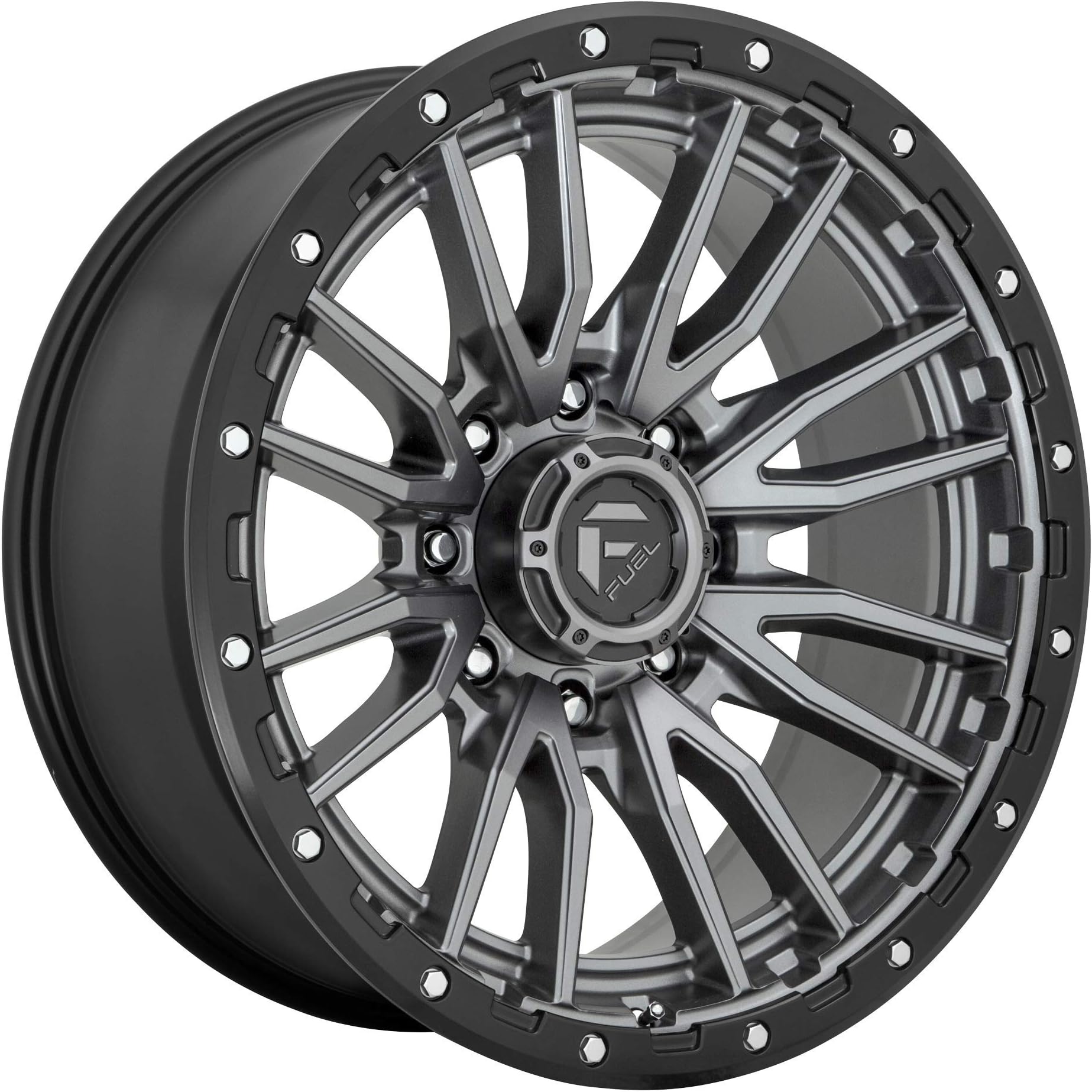 FUEL 1PC REBEL MATTE GUN METAL BLACK BEAD RING REBEL 17x9 6x139.70 MATTE GUN METAL BLACK BEAD RING (1 mm) WHEELS