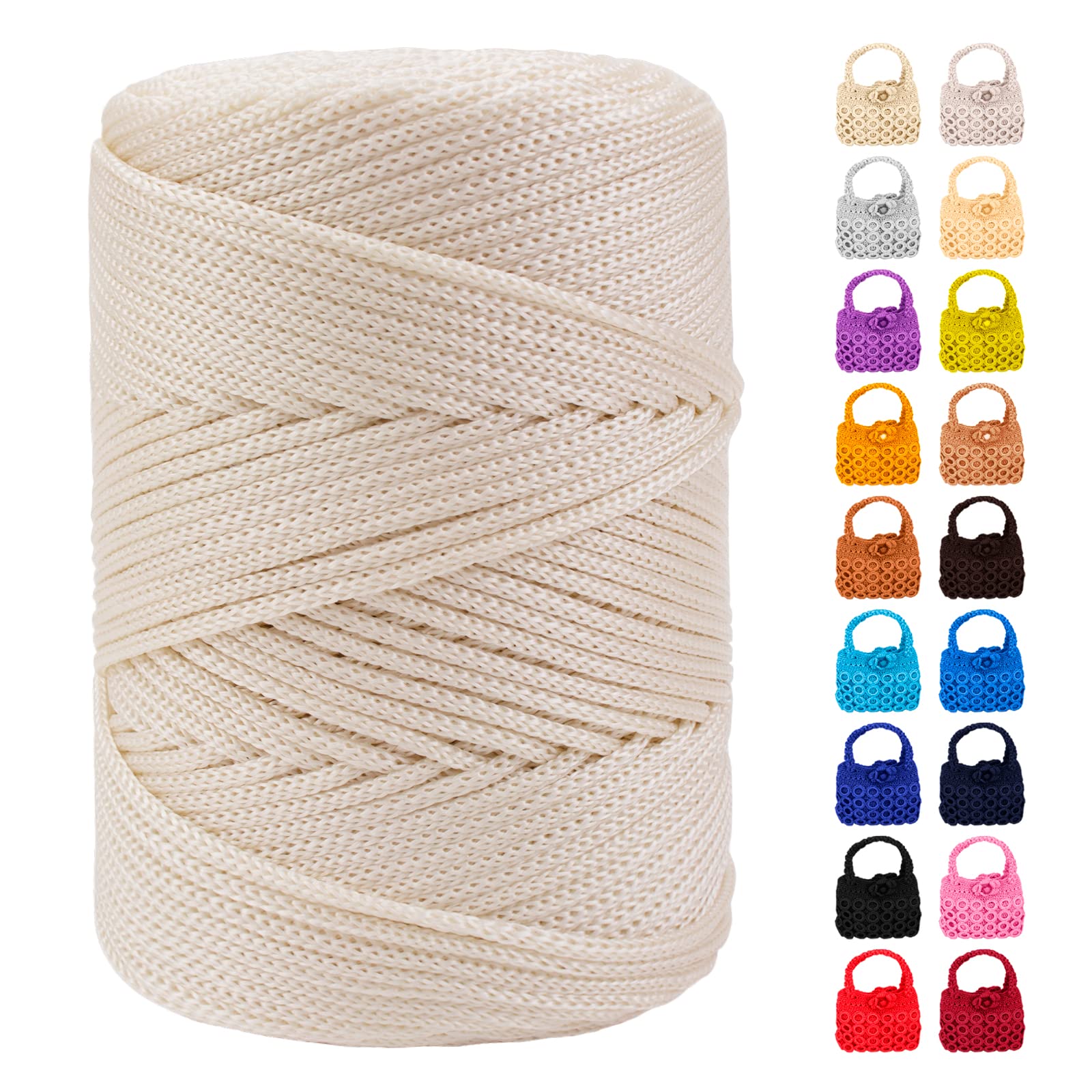 LEREATI Polyester Macrame Cord 3mm x