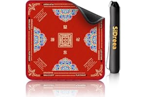 SIDREEA Mahjong Mat, 32.4×32.4 Inch Noise Reduction Anti-Slip Mahjong Mat for Table, Mahjong Table Mat for Poker, Card, Board Games Table Mat, Tile Games, Dominoes