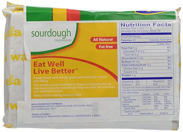 WASA SOURDOUGH RYE CRISPBREAD, 9.7 OZ