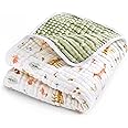 aden + anais Essentials Dream Blanket, Muslin Baby Blankets for Girls & Boys, Ideal Lightweight Newborn Nursery & Crib Blanket, Unisex Toddler & Infant Bedding, Shower & Registry Gift, Sage Woodland