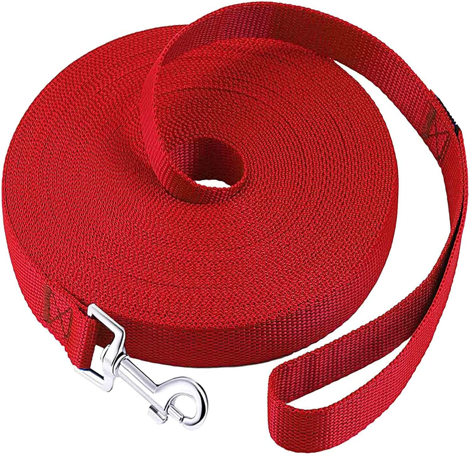 LATRAT Training Lead for Dogs 1.2 - 30 m - Long Lead for All Sizes (Red, 30 m x 1.5 cm)