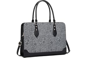 MOULYAN Laptop Bag for Women 15.6 Inch Work Tote Bag for Women,Leather Computer Bags Waterproof Tote Professional Briefcase,Large Capacity Business Office Bag for Work