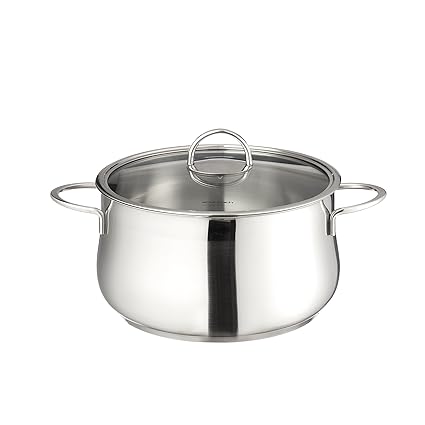 Original Steinbach Fleischtopf Altago | Ø 16 cm | Glasdeckel | alle Herdarten | Induktion | Topf | Kapselboden