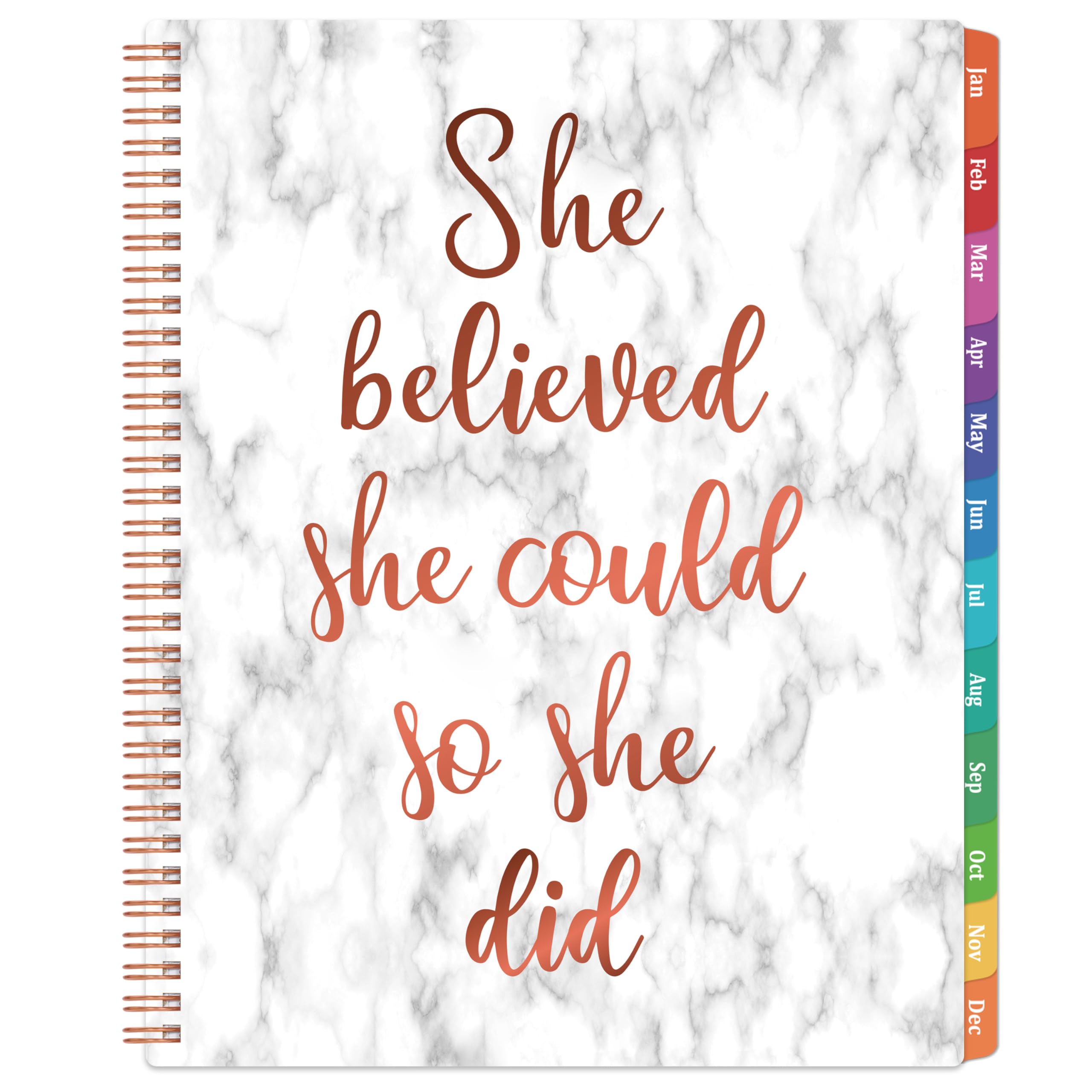 Photo 1 of 2026 Planner - 2026 Planner Weekly and Monthly, January - December 2026, 2026 Planners 8.5''x11'', Large Daily Blocks to Write, Weekly Monthly with Colorful Tabs, Inner Pocket