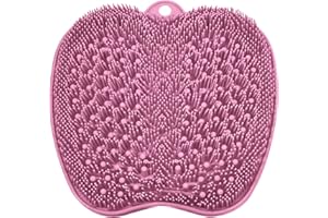 BESKAR Shower Foot Scrubber XL Larger Size Mat with Non-Slip Suction Cups - Cleans, Smooths, Exfoliates & Massages Your Feet 