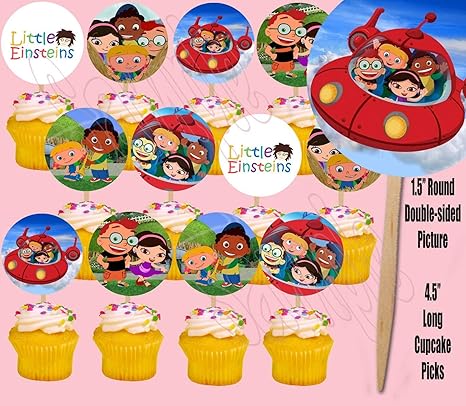 Amazon Com Little Einstein Double Sided Cupcake Picks Cake
