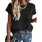 Imily Bela Summer Fall Short Sleeve Sweater for Women 2026 Crew Neck Ribbed Knit Vests Trendy Pullover Tops