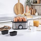 Salter EK6213 Electric 8 Egg Boiler with Poaching Trays 500W Silver view 6
