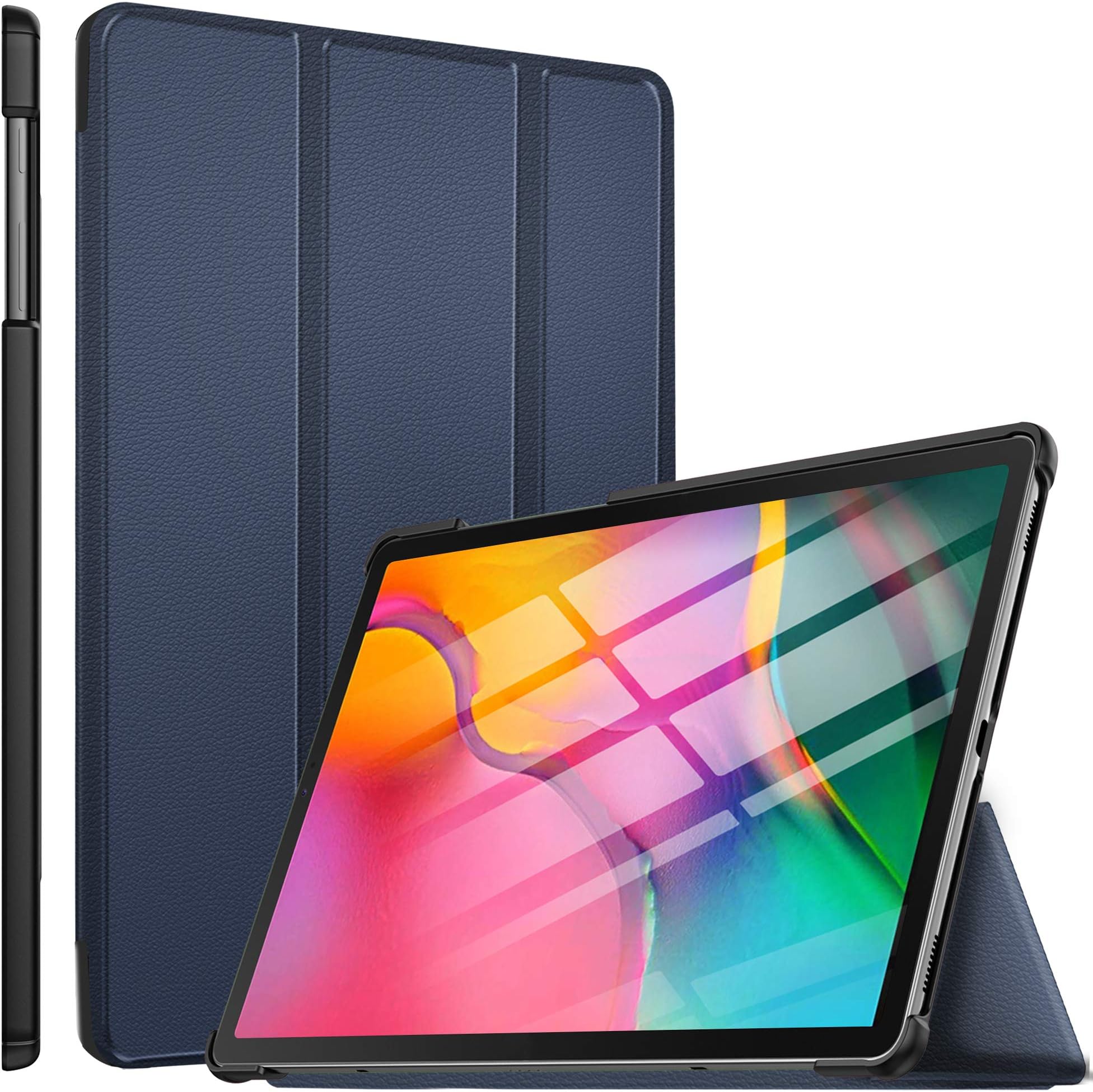 ELTD Case for Samsung Galaxy TAB A T510/T515 2019,Flip Premium Slim light Shell Protective Cover Case for Samsung Galaxy TAB A T510/T515 10.1 Inch 2019 Tablet (Blue)