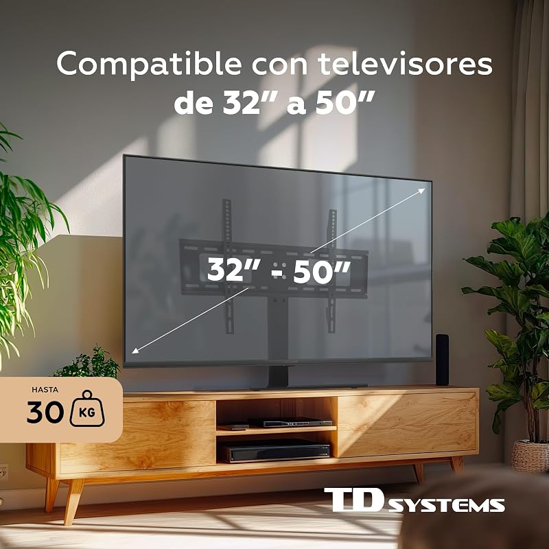 P30X25M44 - Supporto TV tavolo fisso per schermi da 32 a 50 pollici. VESA max 400 x 400 mm — foto 2 di 6