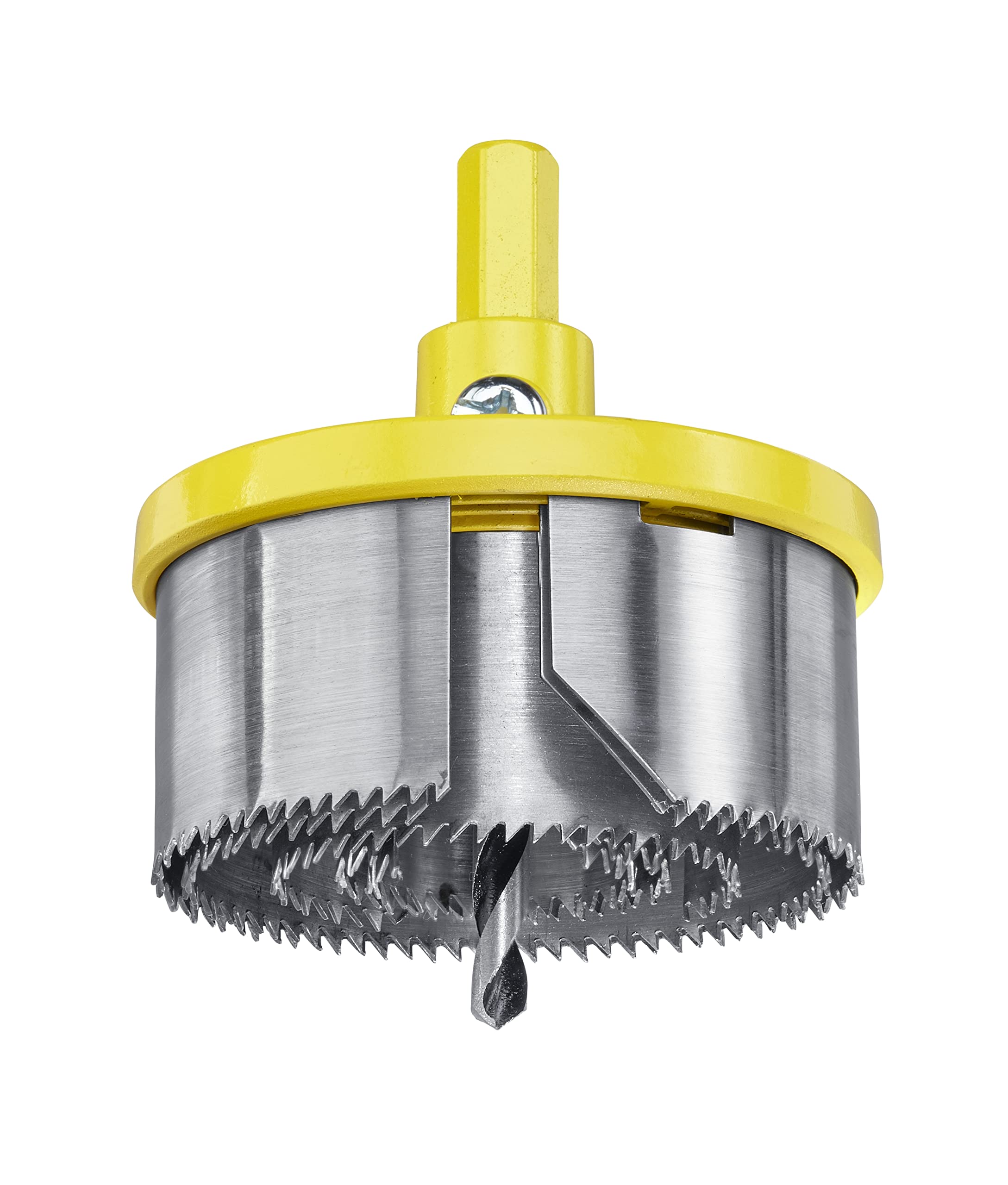 kwb 5-Piece Multi-Fluted Hole Saw Ø 28, 35, 50, 68 and 75 Mm With Good Cutting Performance, Heavy Aluminium Die-Cast Backing Plate and Hexagonal Shank for Universal Use