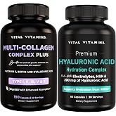 Vital Vitamins Multi-Collagen Plus 150 ct + Hyaluronic Acid Hydration Complex 60 ct