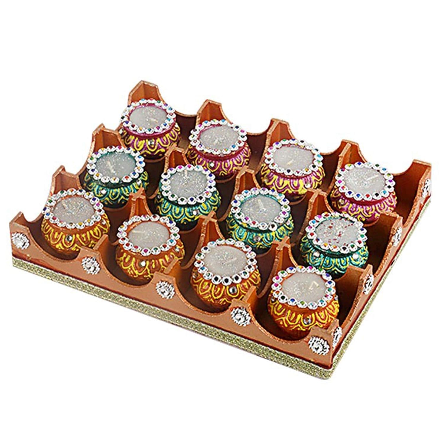 Buy Fossilbeater Ascension Matka Kalash Diya Candle Mitti Clay