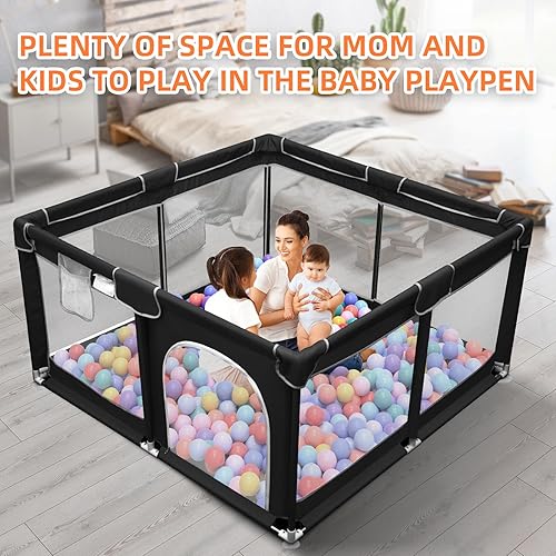 Baby Playpen, Large Playpen for Babies and Toddlers, Sturdy Safety