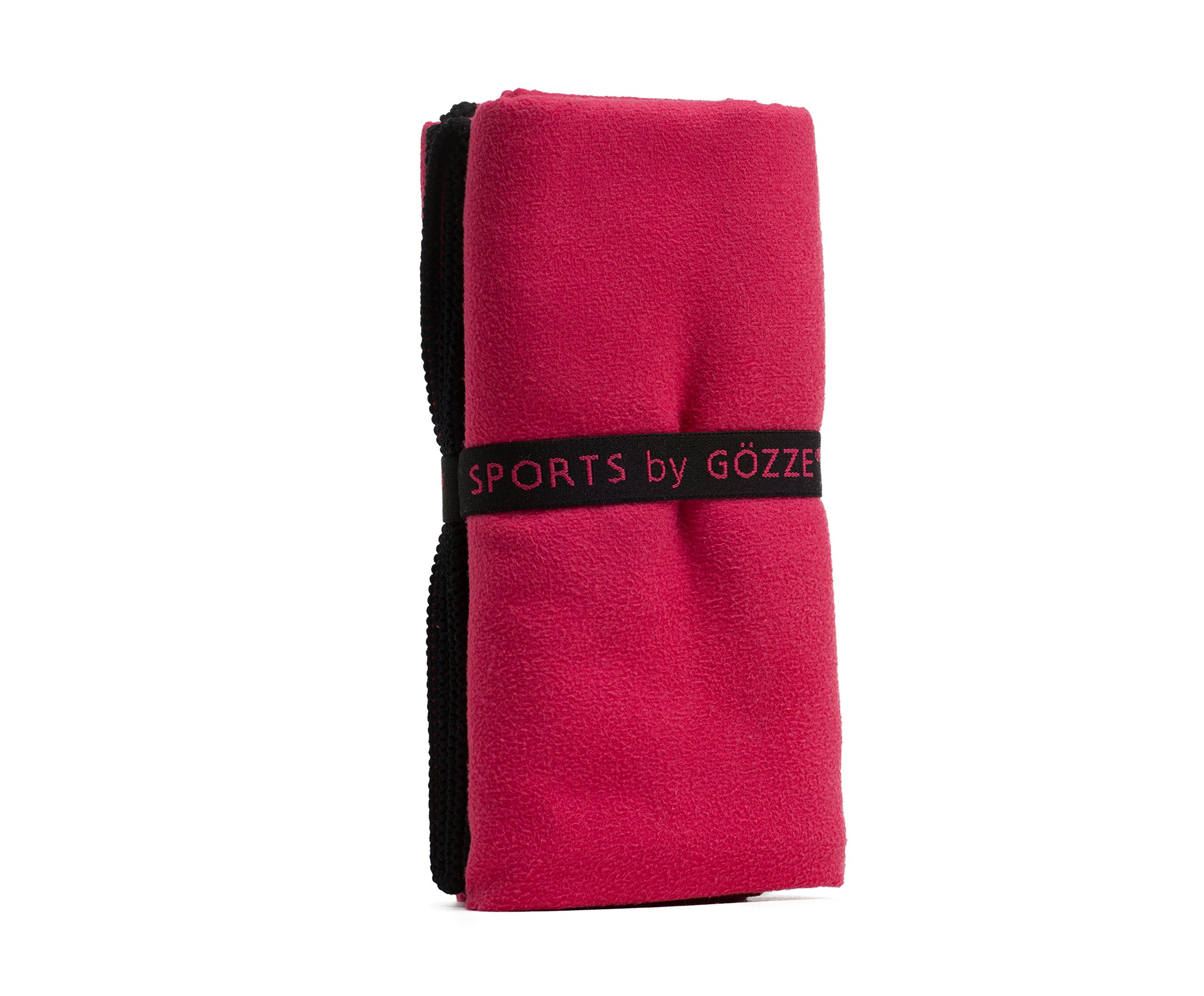Gözze - Absorbent Sports and Gym Towel, Super Soft, Synthetic Fibre, 70 x 140 cm - Pink — image 1