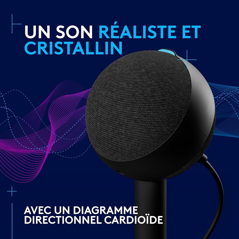 Yeti Orb microphone gaming RVB à condensateur avec LIGHTSYNC
