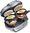 Hamilton Beach Dual Breakfast Sandwich Maker with Timer, Silver (25490A)