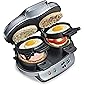 Hamilton Beach Dual Breakfast Sandwich Maker with Timer, Silver (25490A)