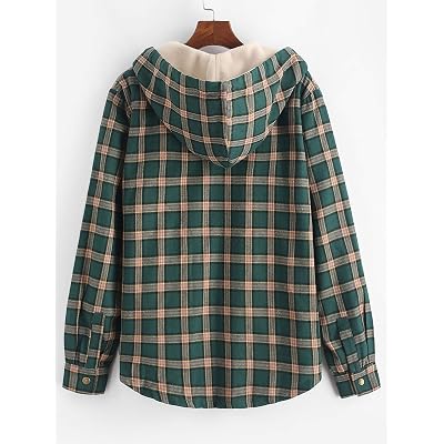 Fuzzy Flannel Jacket With Hood Hotsell 