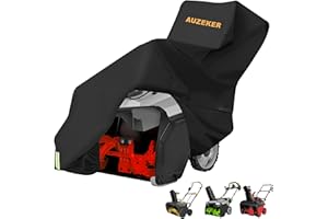 AUZEKER Snow Blower Cover: 900D Snowblower Covers Waterproof Outdoor, Universal Snow Blower Shield, Single And Two Stage Snow Thrower Cover Fit For Ego, Honda, Ariens, Toro