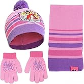 Disney Girls Princess Winter Hat, Scarf & Mittens Set For Toddler Ages 2-4 Or Hat, Scarves & Kids Gloves Sets For Ages 4-7