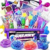 Galaxy Slime Kit for Boys Girls 8-10, BIENAN Slime Making Kit for Kids Ages 10-12, to Make DIY Glow, Metallic, Neon Colors, G