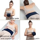 Zhu-Zhu Unscented Body Wrap Wheat Bags Microwavable Navy Fleece Heat Pad view 4