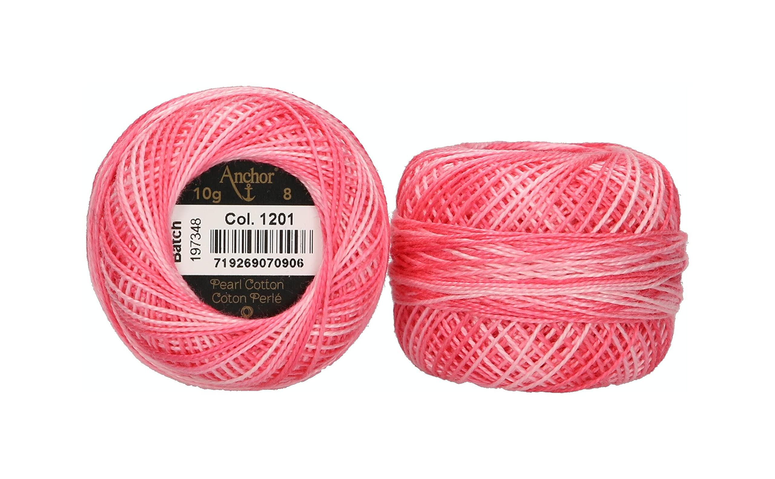 Anchor Pearl Yarn, Thickness: 8, Packaging: 10G, Running Length: 82M rosa Ombre Embroidery Threads