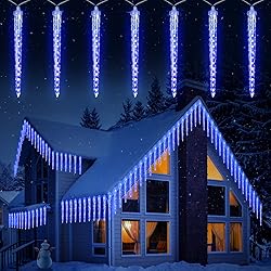 Icicle Lights Outdoor, 30Ft Meteor Shower Lights