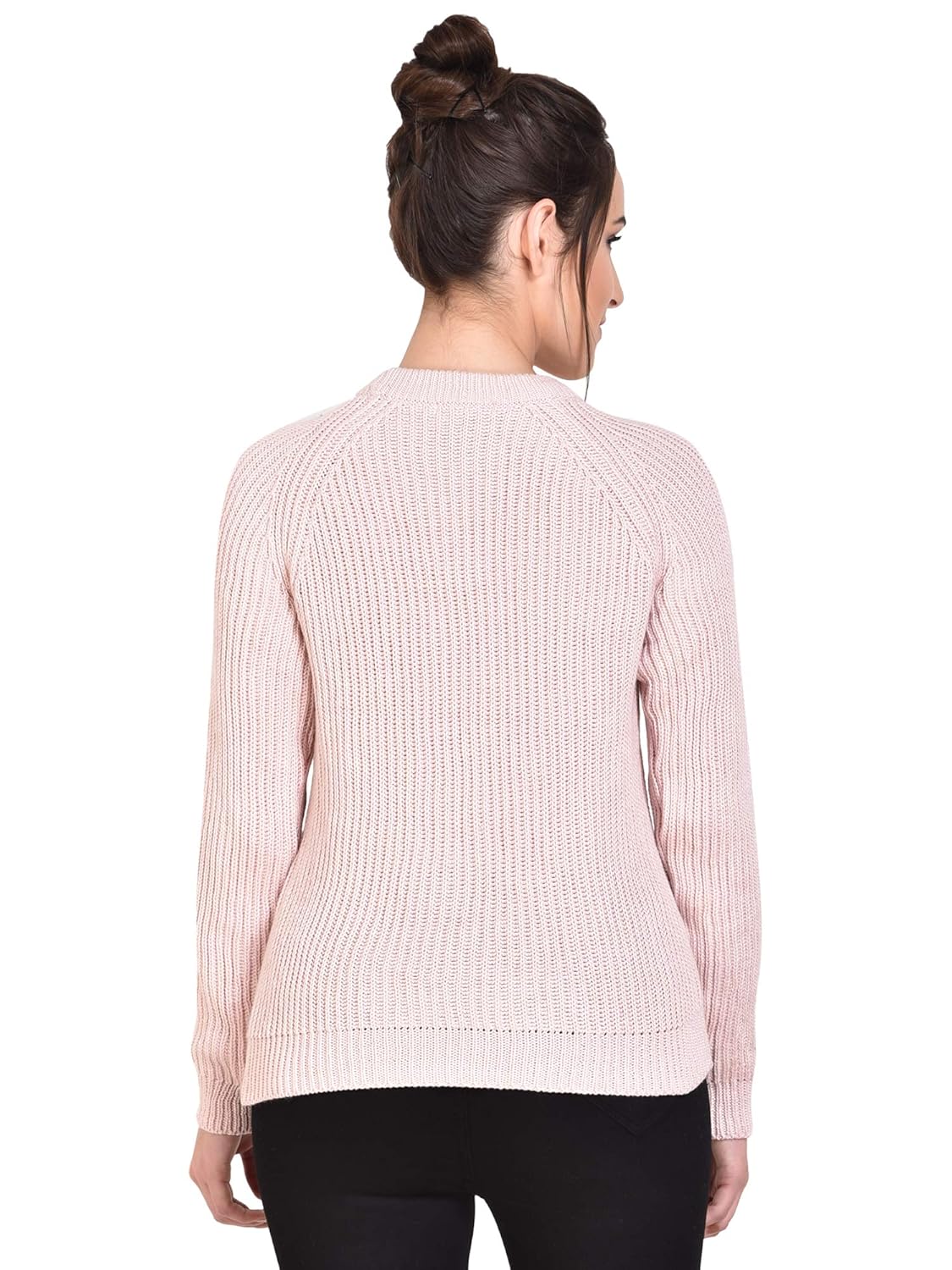 mansicollections pink raglan sleeves sweater for women