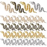Hmjpng 32pcs Snake Charms - Alloy Cobra Pendant for Bracelets Necklaces DIY Jewelry Craft Making Supplies, 4 Colors