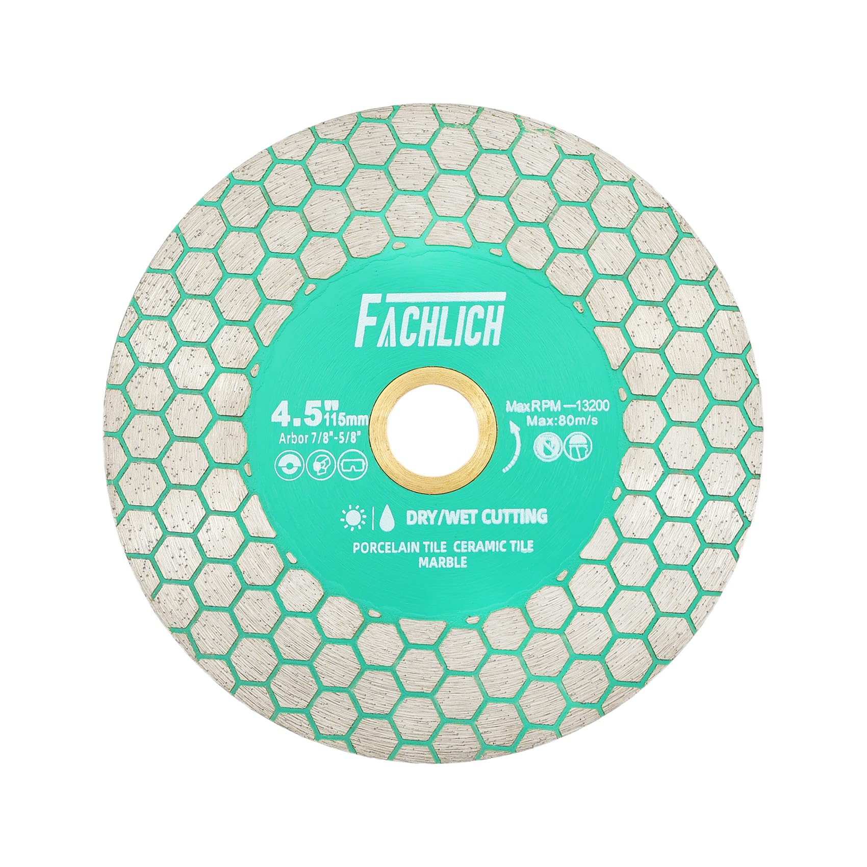 FACHLICH Diamond Tile Cutting Disc 115mm Cutting Wheel for Cutting and Grinding Porcelain Ceramic Tile Marble Artificial Stone