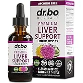 Liver Cleanse Detox & Repair Organic - Natural Liver Support Supplement Liquid Drops, Milk Thistle Dandelion, Chanca Piedra Extract, Artichoke - Gallbladder Health Formula Supplements Liquid Drops 2oz
