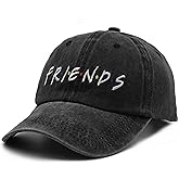 Waldeal Women's Friends Baseball Caps Embroidered Adjustable Denim Ball Cap Dad Hat
