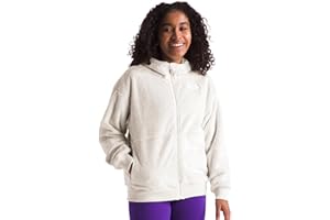 THE NORTH FACE Girls' Osito Full Zip Hoodie | Fleece Hooded Jacket With Hand Pockets & Durable Ribbed Collar